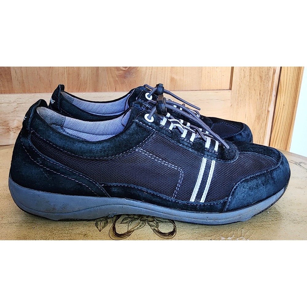 Dansko EU 40 US 9.5 10 Black Suede Helen Walking Sneakers Preppy‎ Quiet Luxury